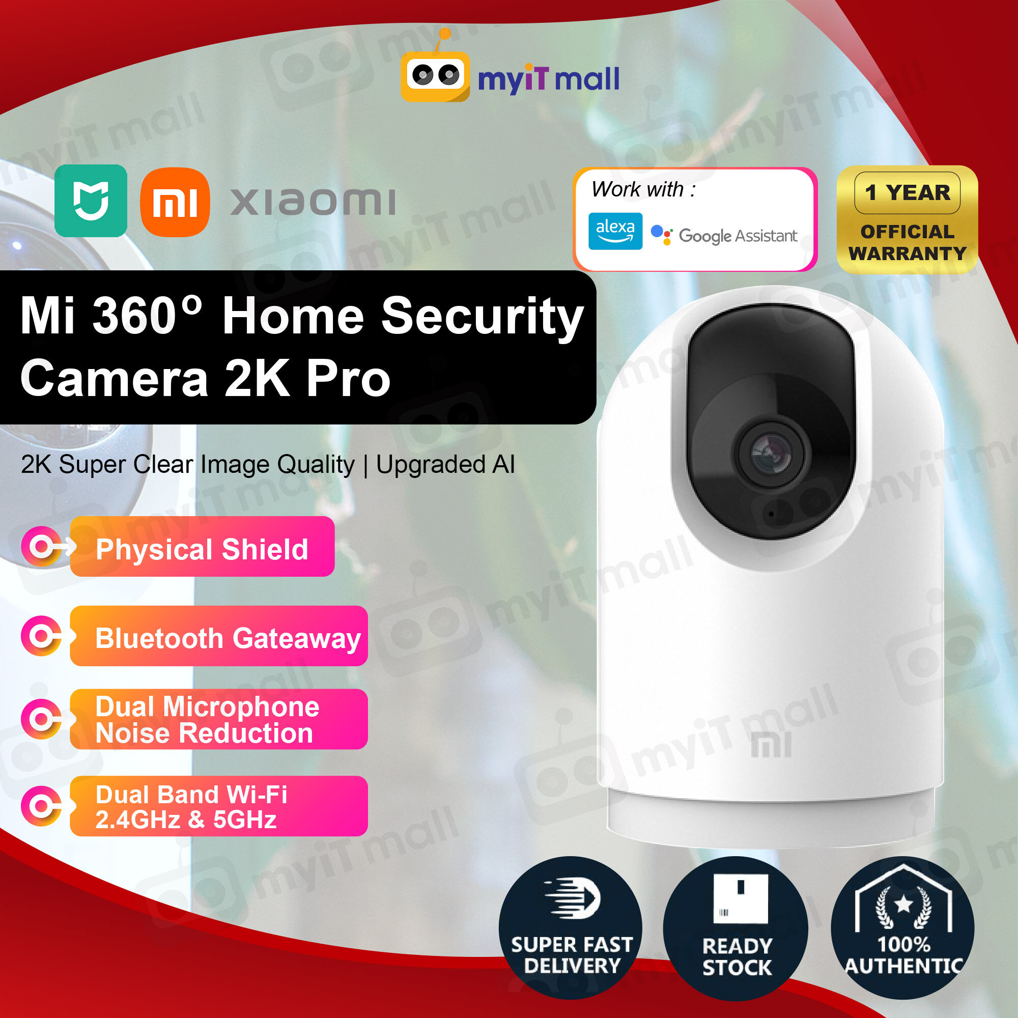 Xiaomi CCTV 360 /C300 /2K Pro IP Wireless Mi 360° Home Security Camera ...