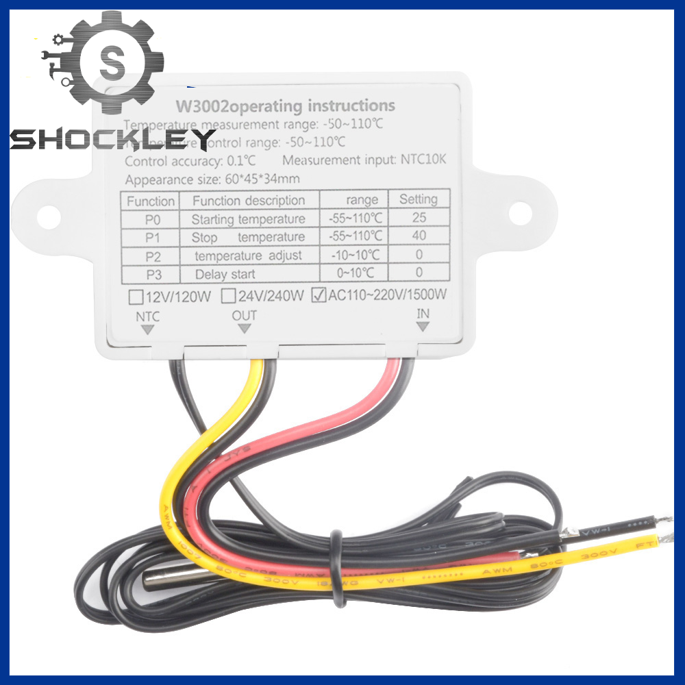 Shockley Xh-w3002 Digital W3002 Ac110-220v Led Temperature Controller Microcomputer Thermostat Controller Switch Module AC 110-220V Temperature control range: - 50 ℃ - 110 ℃ Direct output