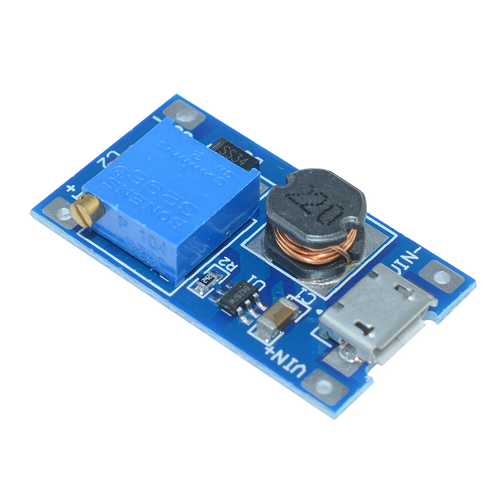 Shockley 2A boost board boost module with MICRO USB 2V-24V to 5V 9V 12V 28V MT3608 DC-DC adjustable boost module