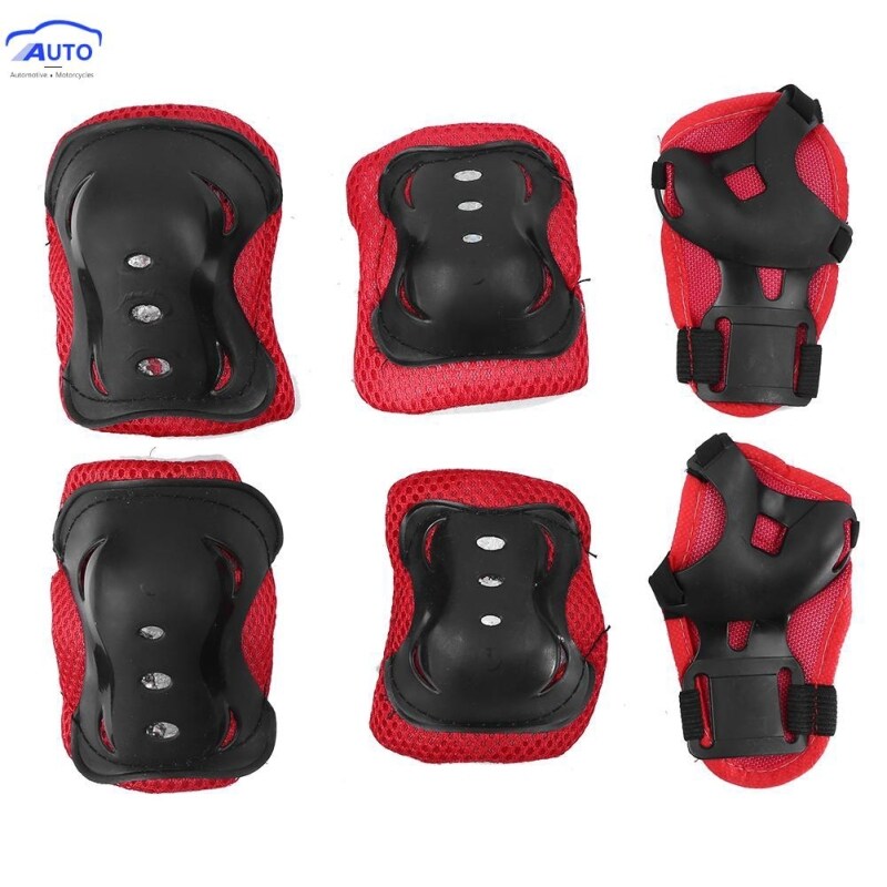 Phân phối Itec♪6 Cái/bộ Trượt Patin Cổ Tay Đầu Gối Đồ Bảo Vệ Khuỷu Tay Đặt Trẻ Em Cưỡi Bảo Vệ Chất Lượng Cao