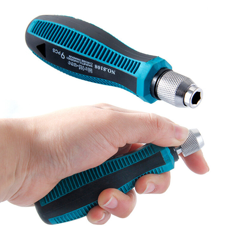 【New Arrival】With Magnetic Cross Slotted Precision Screwdriver Combination Repair Tool 9Pcs Mini Multi-Function Screwdriver Set