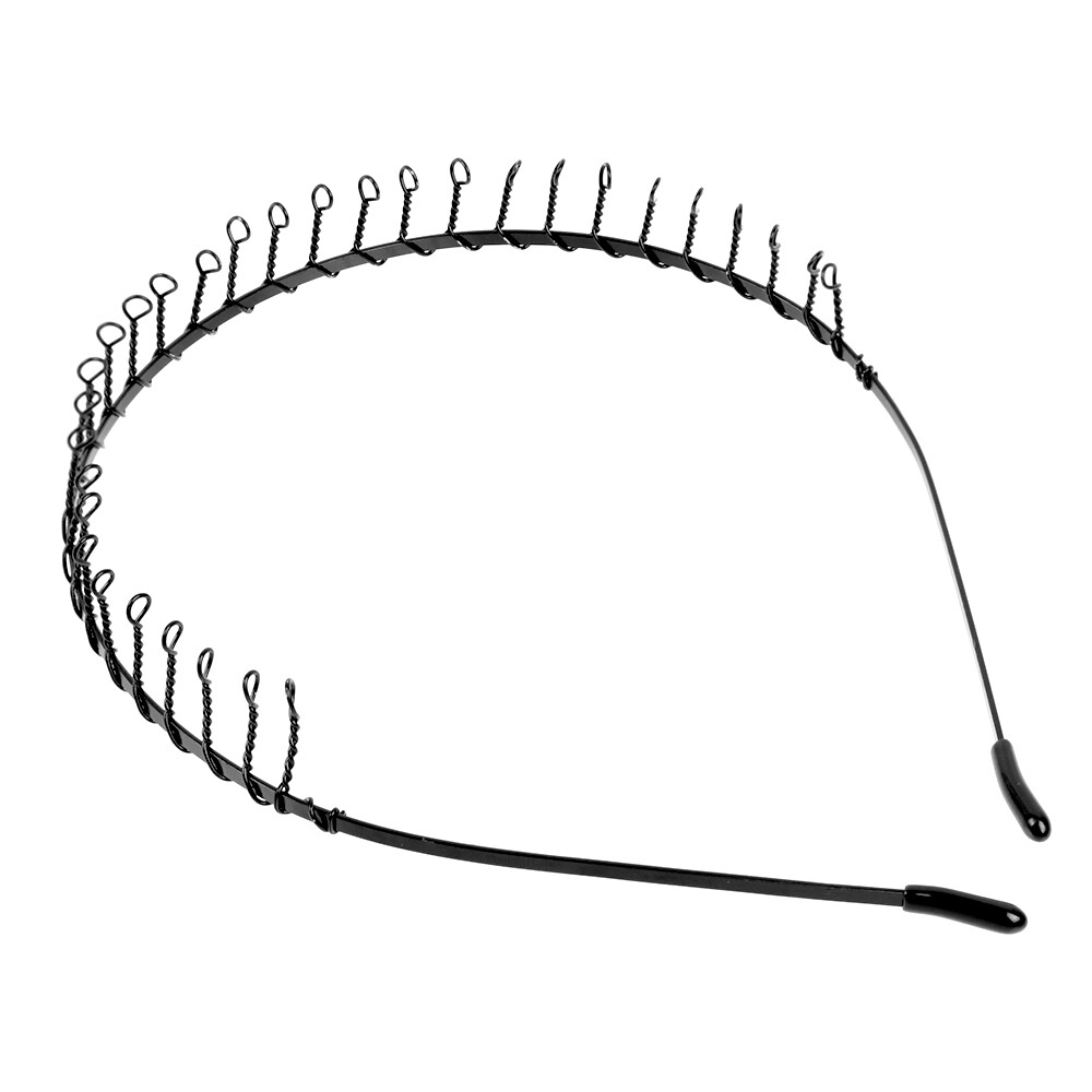 Unisex Wave Headband Metal Headband Ordinary Headwear for Men and Women