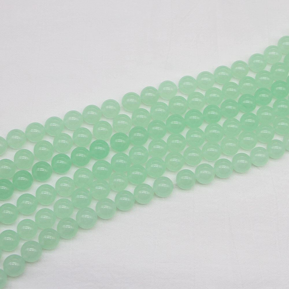 1Strand/lot Light Green Quartz Crystal Stone Round Bead 4 6 8 10 12Mm Loose Spacer Bead for Jewelry Making Findings Diy Bracelet