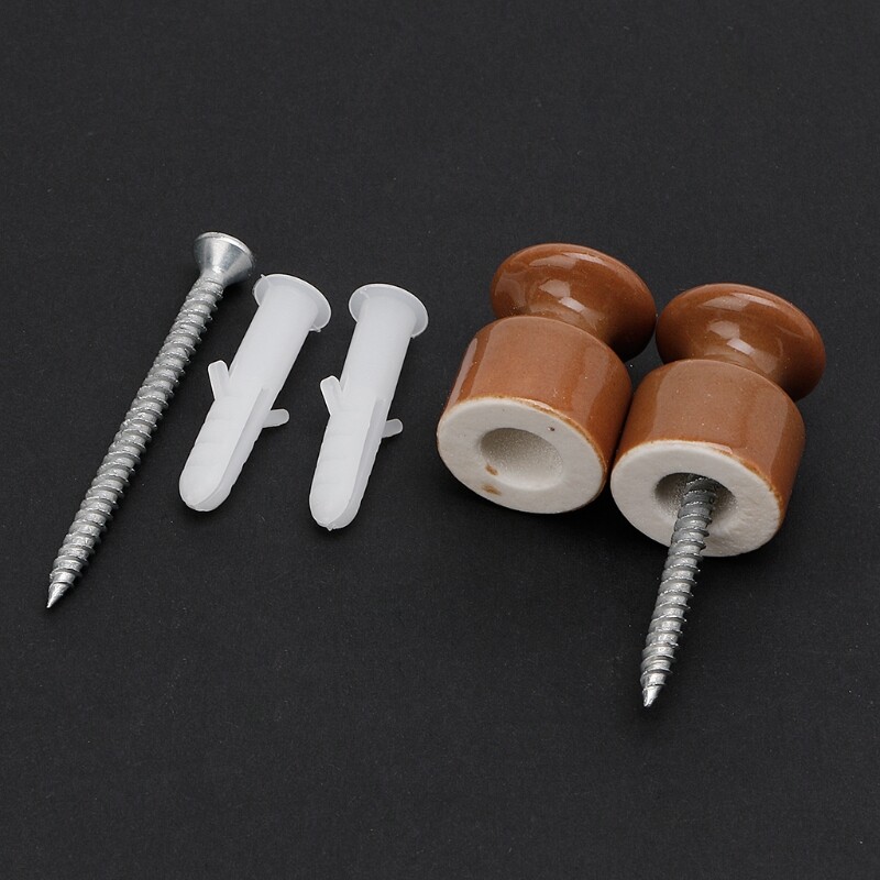5PCS High Frequency Electric Porcelain Gourd  24mm Porcelain Ceramic Insulator