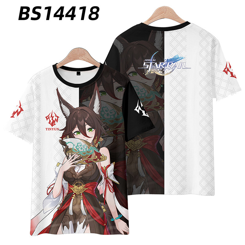 Honkai Impact 3rd Anime Tshirt Short Sleeve Top Unisex Cosplay Tee Fashion Casual Shirt Plus Size 3D Print