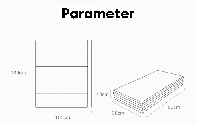 JJT Foldable crawling mat, crawling mat, 2-sided printed pattern, premium crawling mat, foldable crawling mat, 2cm thick, patterned on 2 sides, easy to fold, crawling mat, baby crawling mat, crawling mat, mat, pad Foldable, safe to crawl