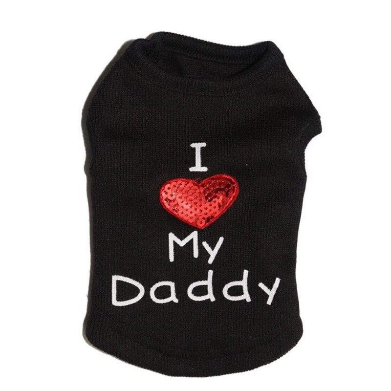 【Pet Shop】 Miễn Phí Vận Chuyển Thú Cưng Nhỏ Quần Áo Cho Chó Con Chữ Thêu Áo Thun Polyester Thời Trang Vest