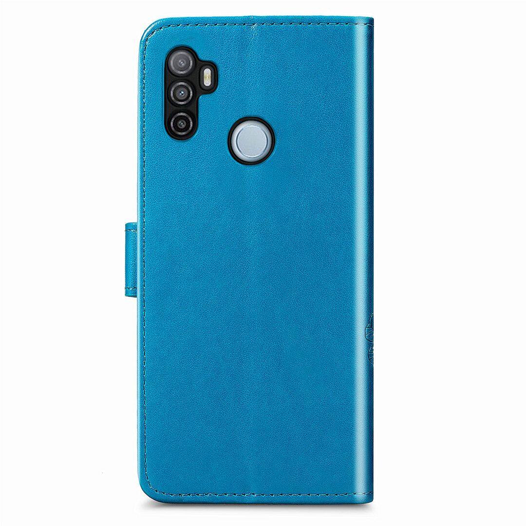 FAYANGRIES For Oppo A53 (2020) (6.5 ) Case, Clover Embossing Solid color Phone Casing Flip Advanced Business PU Leather Cover Stand Support Bracket Succinct Wallet