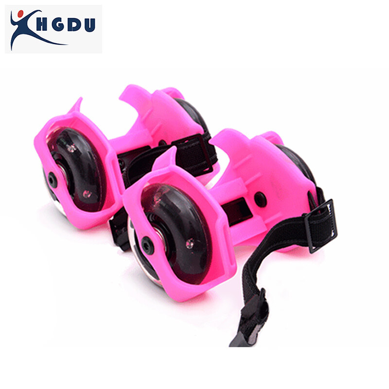 Phân phối 1 Cặp Đèn Trượt Patin Giày Cơn Lốc Ròng Rọc Flash Bánh Gót Con Lăn