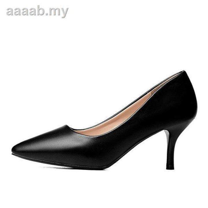 black heeled work shoes