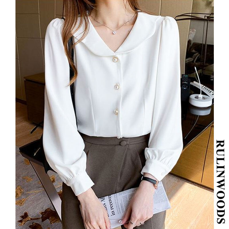 CHICCHIC Áo sơ mi dài tay áo thời trang nữ