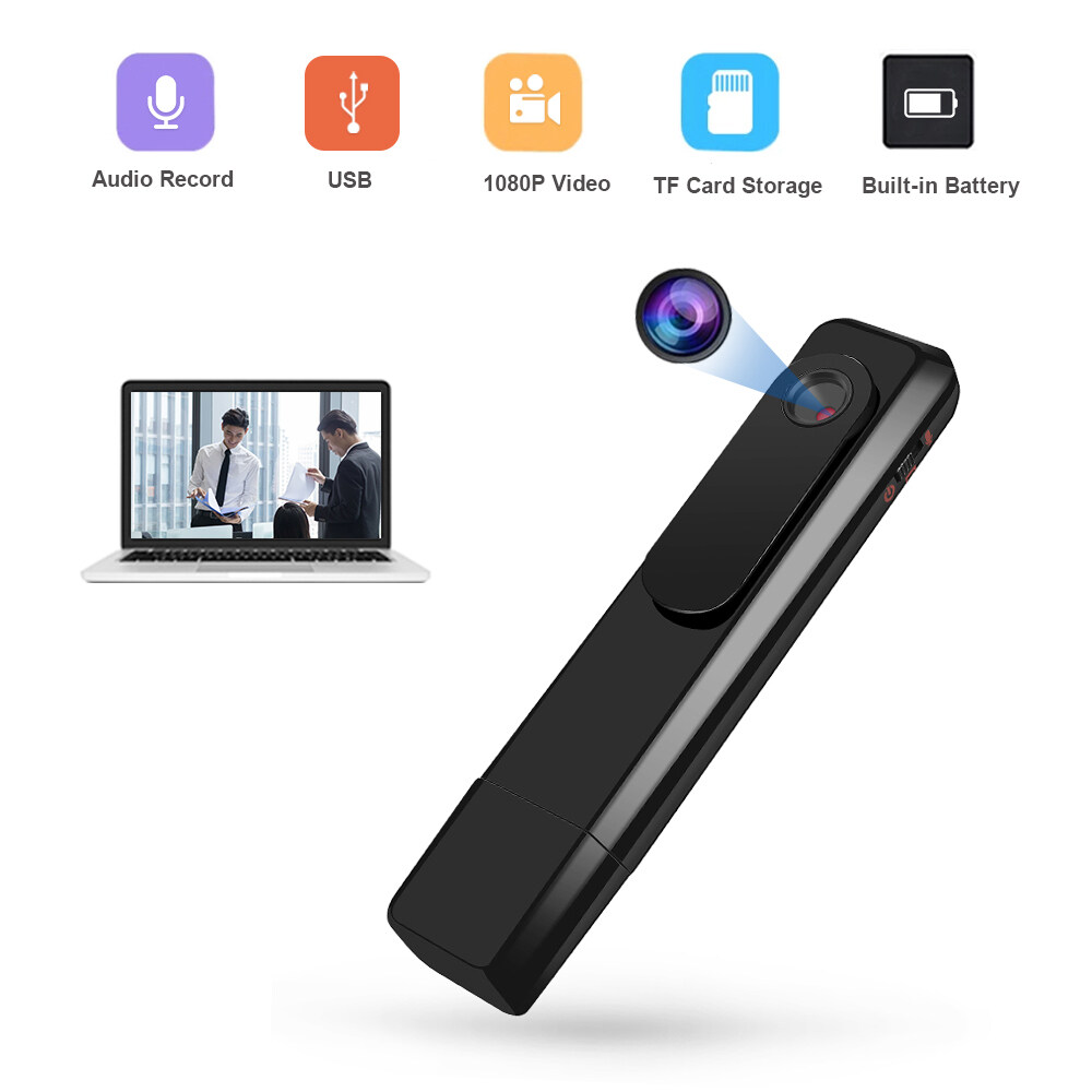 Máy Quay Video 1080P Máy Quay Mini Dạng Kẹp Máy Ghi Âm Video Camera Bỏ Túi USB Ghi Hình Nhanh Một Phím Cho Gia Đình Văn Phòng