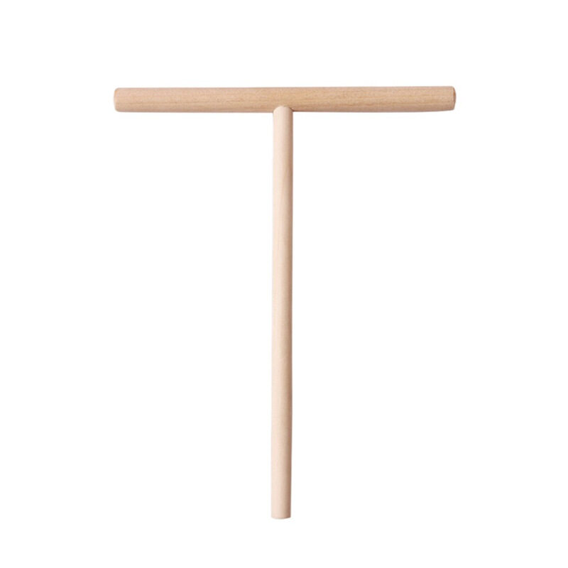 Wooden Stick Kitchen Tool DIY Pancake Shelf Spreader Stick Egg T-shaped Crepe Maker Machine