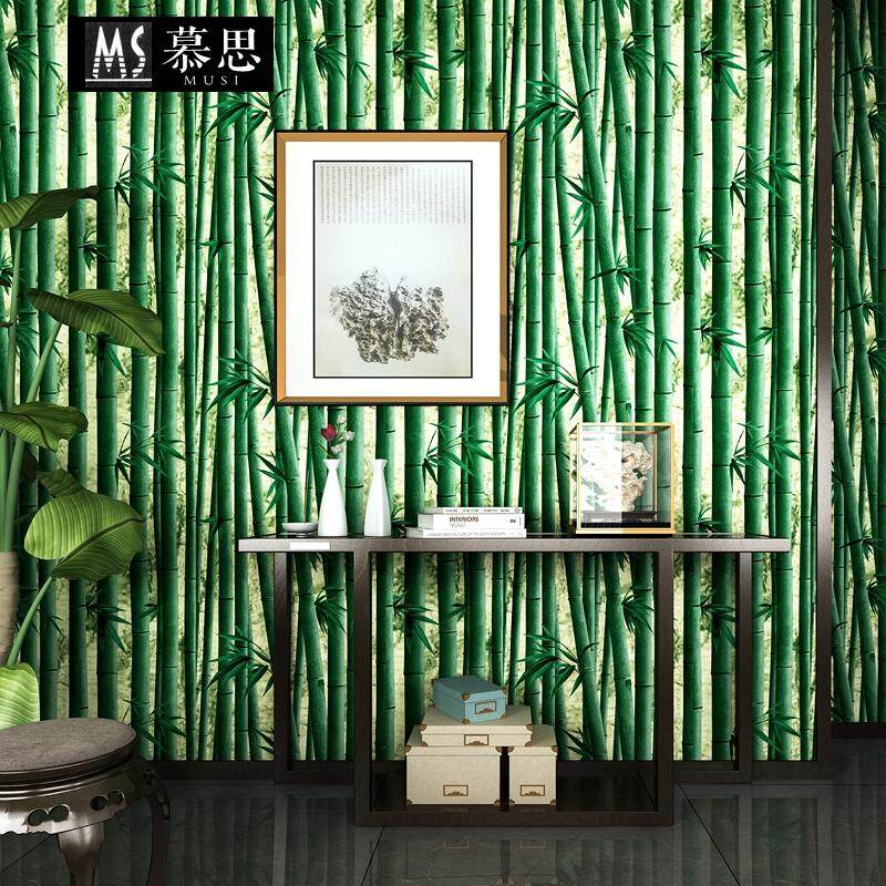 3D Bamboo Wallpaper Restaurant Tea House Hotel Passage Hall TV Background Wall Classical Chinese Style Wallpaper