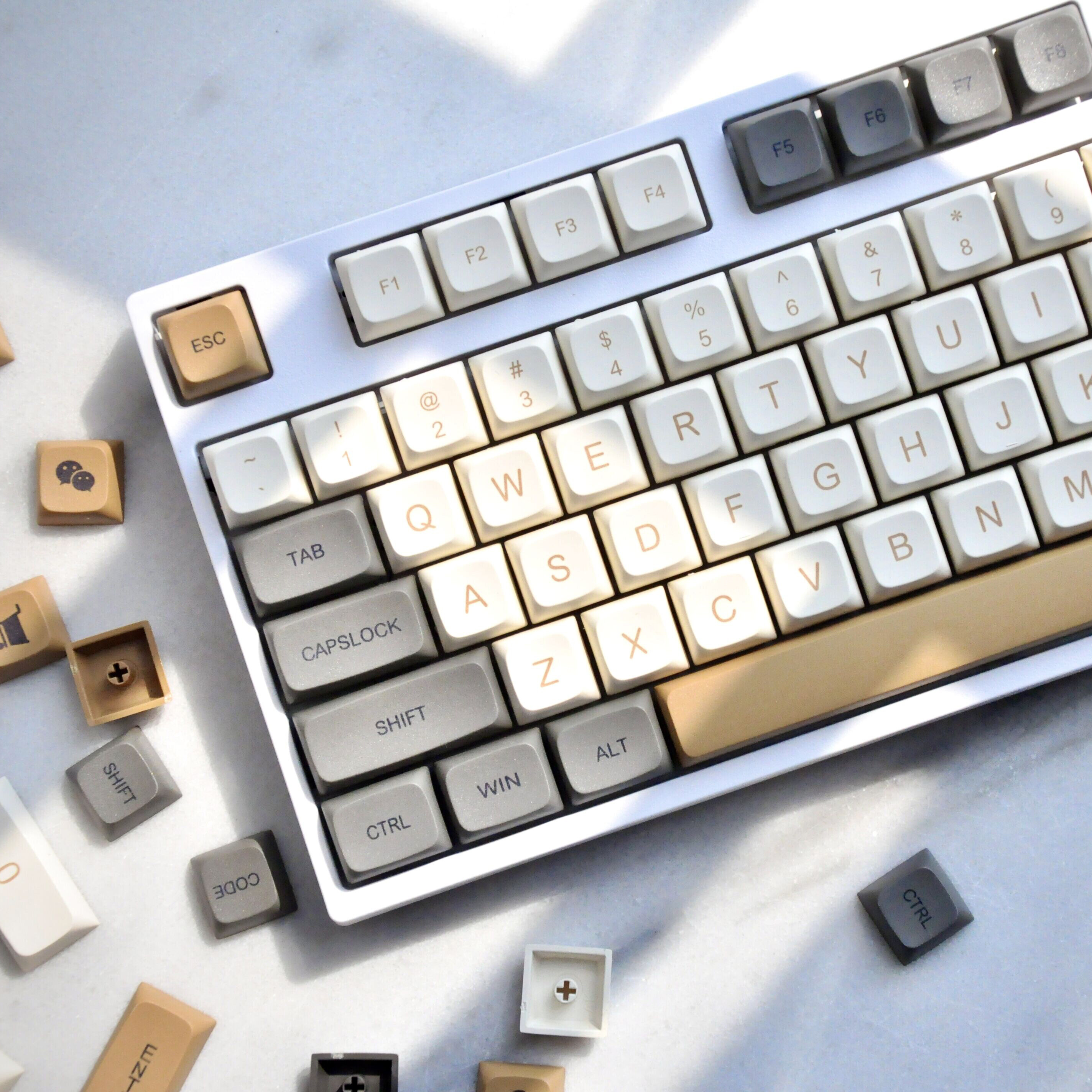 [Keycap Only] 125 phím lấp lánh Nắp chìa khóa PBT thăng hoa xda cho công tắc Cherry MX Bàn Phím Cơ tùy chỉnh Tự làm RK ciy VGN IKBC Aula/RK Royal Kludge/Logitech/goojodoq