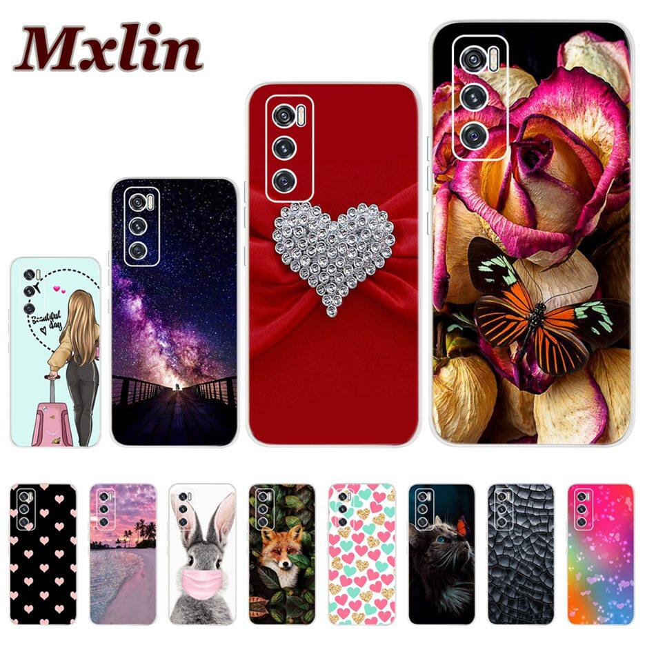 Full Cover For Vivo V20 SE Case V2022 Soft TPU Back Cover Cute Painted Phone Case For Vivo V20 SE 6.44''