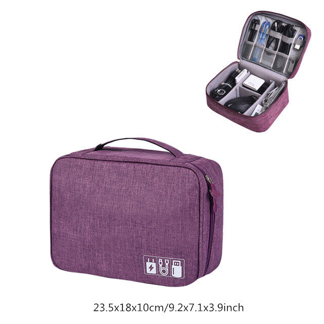 Digital Cable Storage Bag Travel Portable Wires Charger Gadget Organizers Power Electronic Zipper Pouch Toiletry Kit Accessories