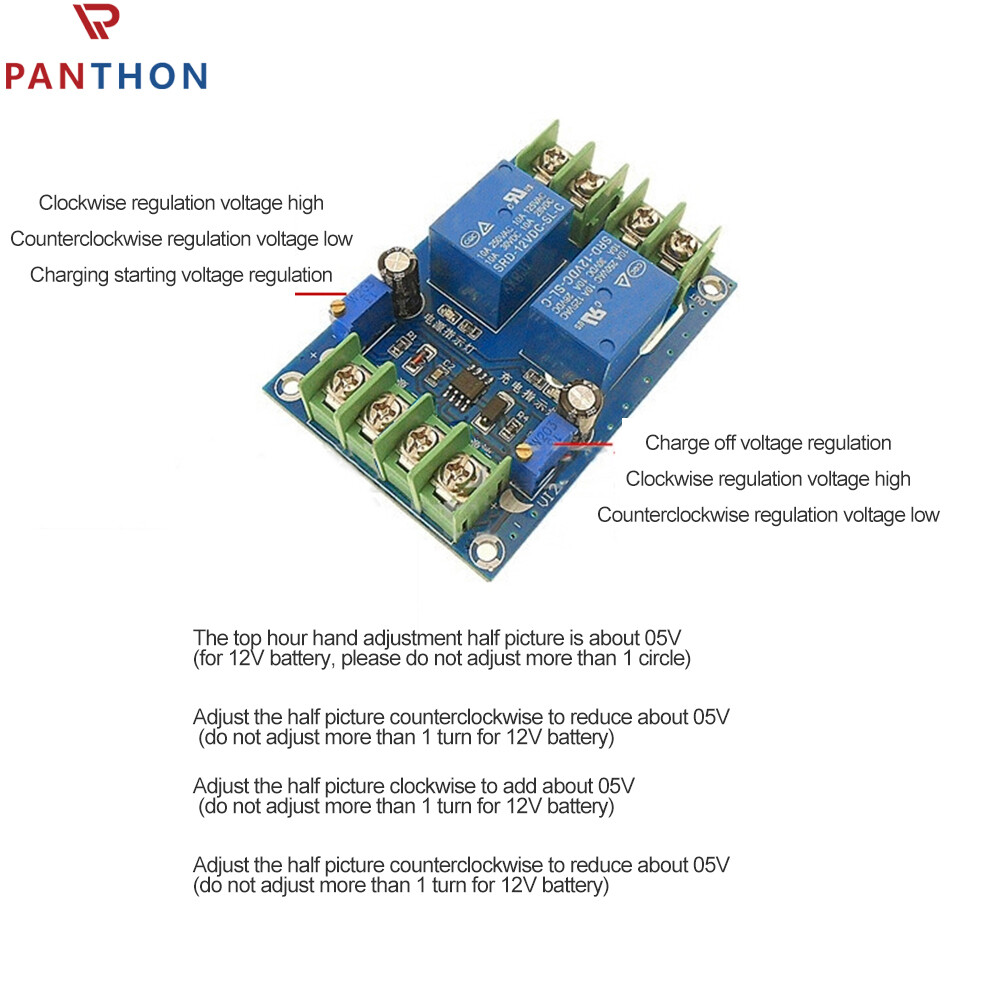 PANTHON Power Automatic Switching Module Power Failure to Battery Power Supply Automatic Charging Control Board Emergency Circuit Breaker