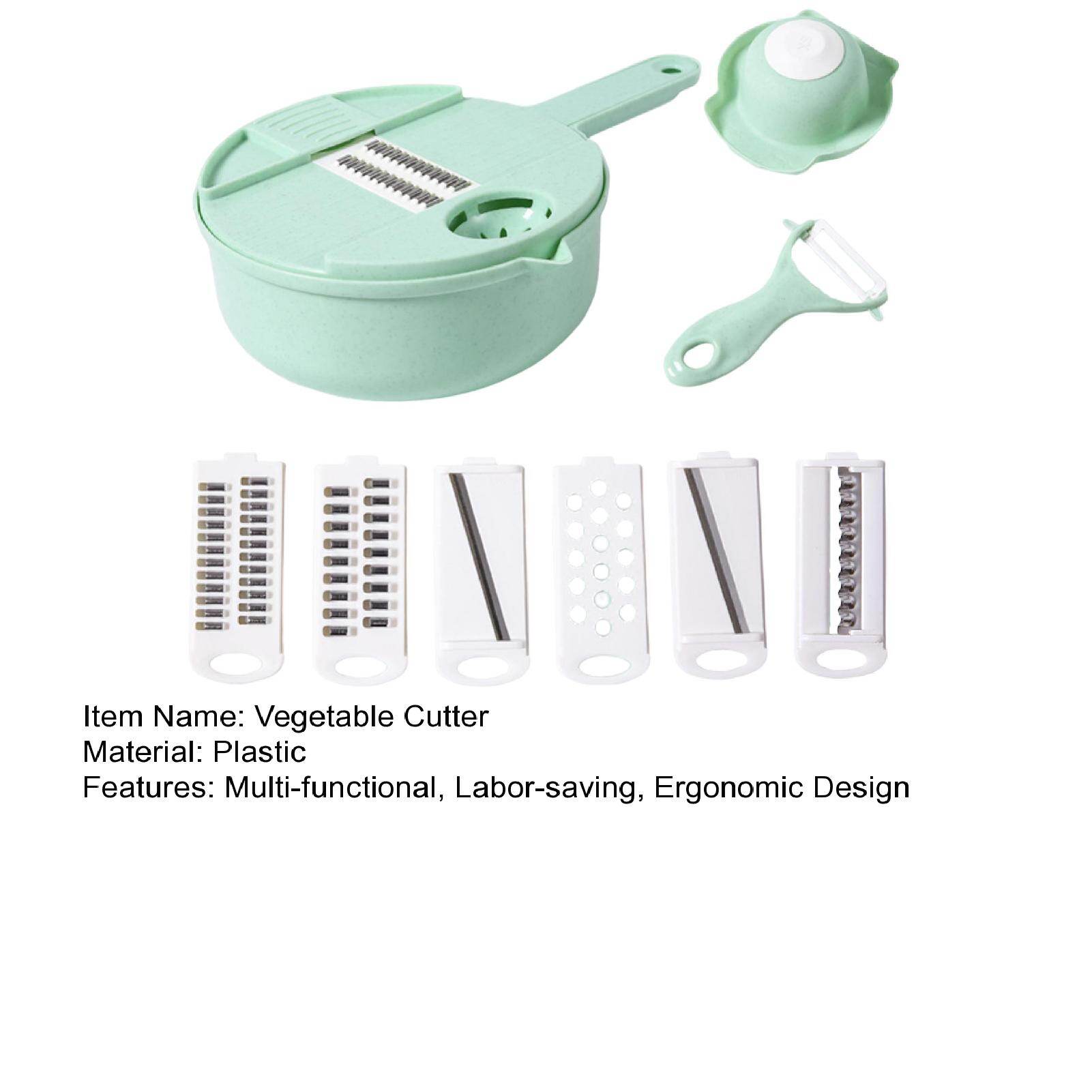 Sanwood® 1 Set Multi-function Cutter Drainable Shredded Vegetables Plastic Chopper Carrots Potatoes Manually Cutter for Kitchen 1 Set Practical