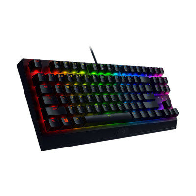 เกมมิ่งคีย์บอร์ด V3 Tenkeyless คีย์บอร์ดสำหรับเล่นเกมแบบมีสาย87คีย์ RGB คีย์บอร์ดแบบกลไก Razer สีเหลืองสวิทช์ทางกล