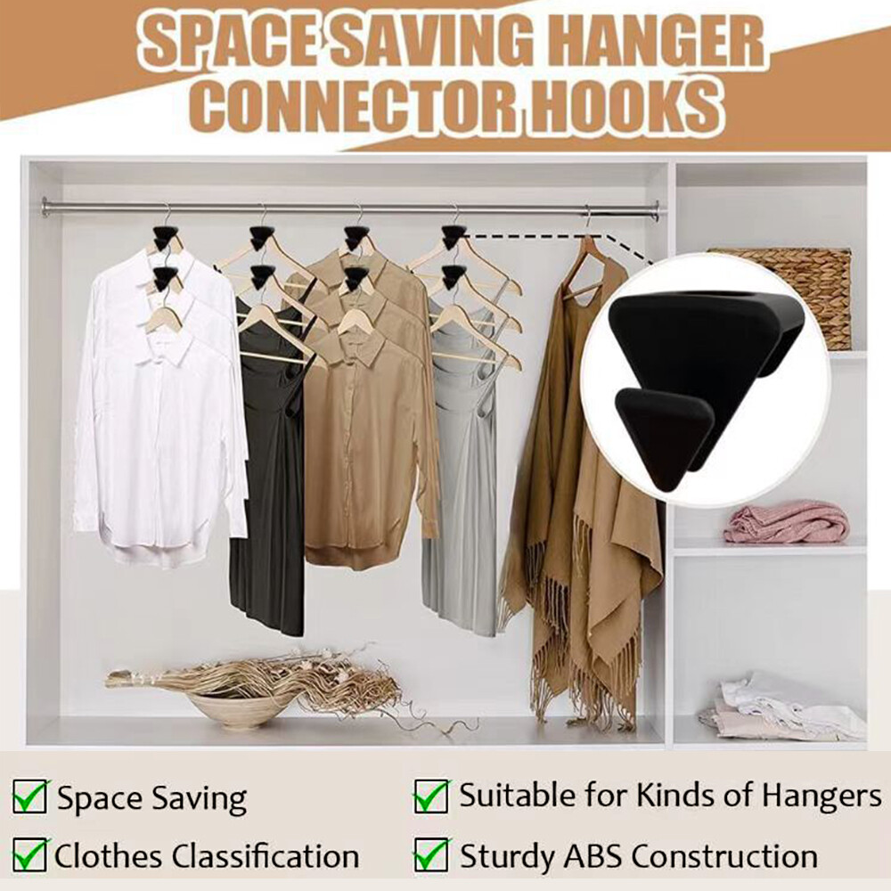 Wardrobe Clothes Hanger Connector Hooks Triangles Closet Extender Hangers Multifunction Cascading Space Saving Coat Hook