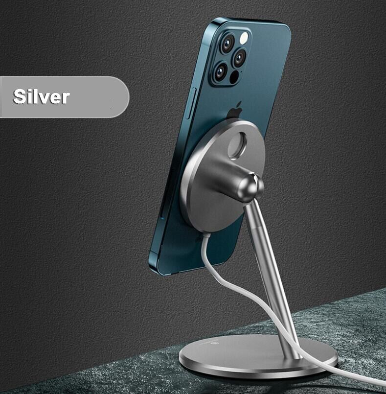 Wireless Charger MAGSAFE Phone Holder Bracket Stand For 12 MINI Pro Max Magsafe Charger Base Dock Holder Aluminum Alloy