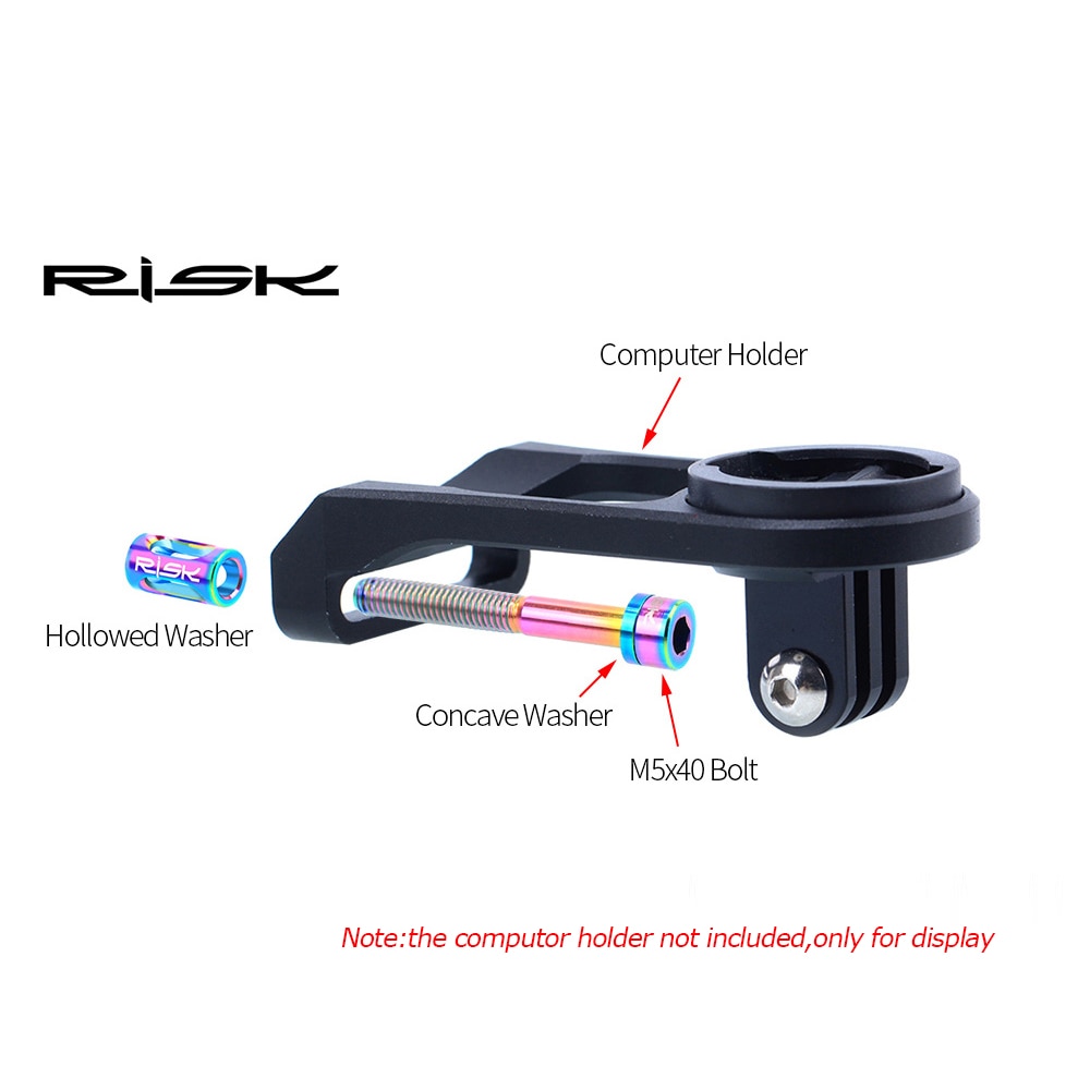 RISK Giá Đỡ Máy Tính Xe Đạp Bộ Ốc Vít Bu Lông Cố Định Cho Máy Ảnh Xe Đạp Đồng Hồ Đo Tốc Độ Thân Cây Hỗ Trợ Nối Dài