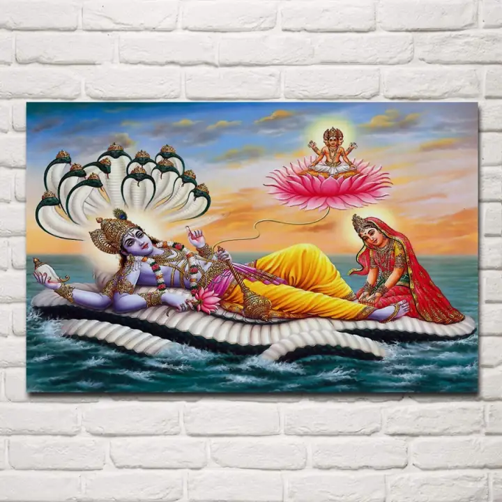 Lord Vishnu On Sea Indian Hindu God Goddess Living Room Home Wall Art Decor Wood Frame Fabric Poster Ex Lazada Singapore - Indian Wall Art Wood Lord Vishnu On Sea Indian Hindu God Goddess Living Room Home Wall Art Decor Wood Frame Fabric Poster Ex Lazada Singapore - Indian Wall Art Wood