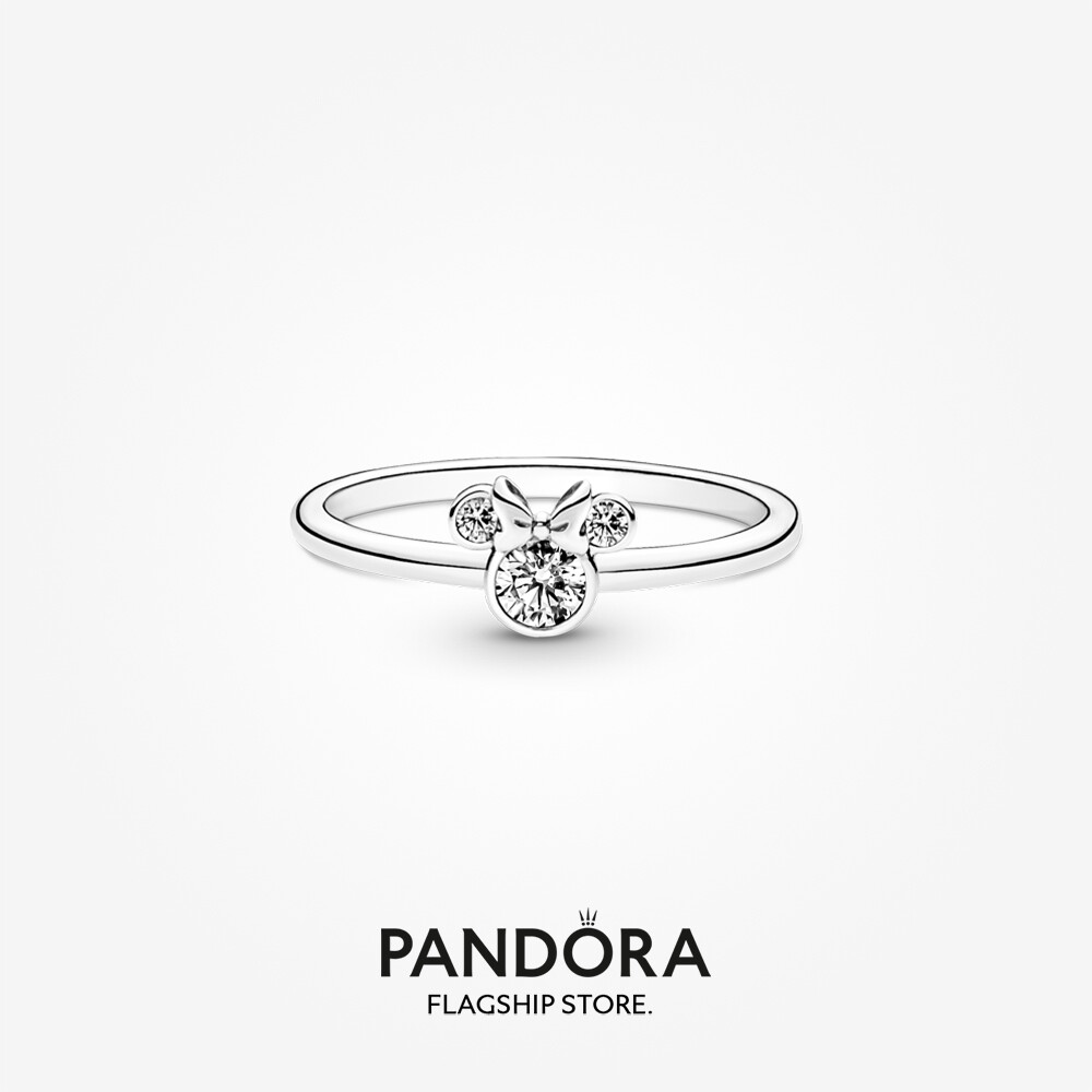 Pandora x Disney Minnie Mouse Sparkling Head Ring Sterling Silver