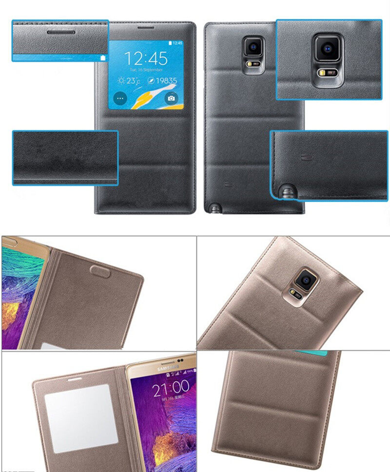 Ốp Lưng S-View Flip Cover Folio Cho Samsung Note 4