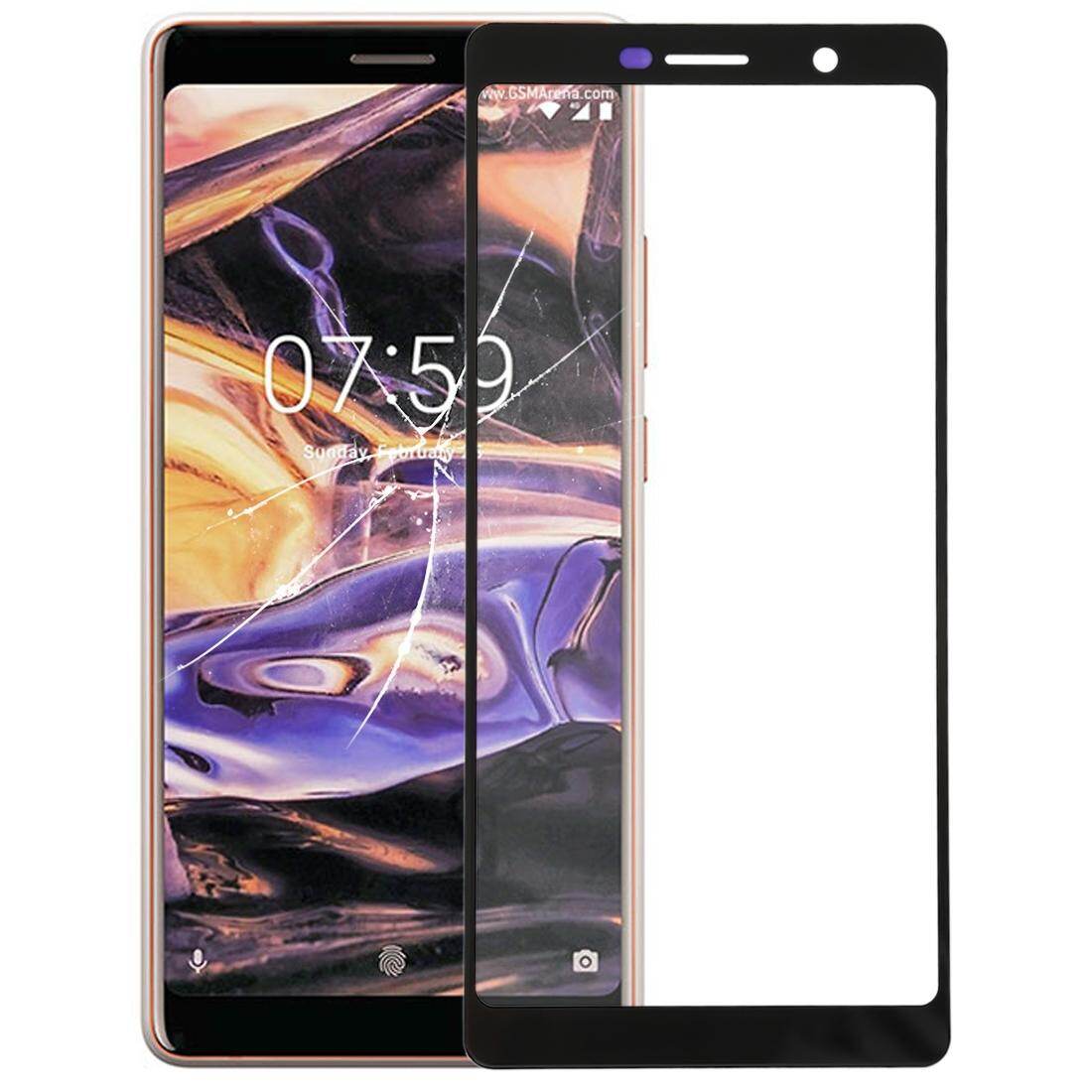 AboutCellphone Front Screen Outer Glass Lens for Nokia 7 Plus / E9 Plus
