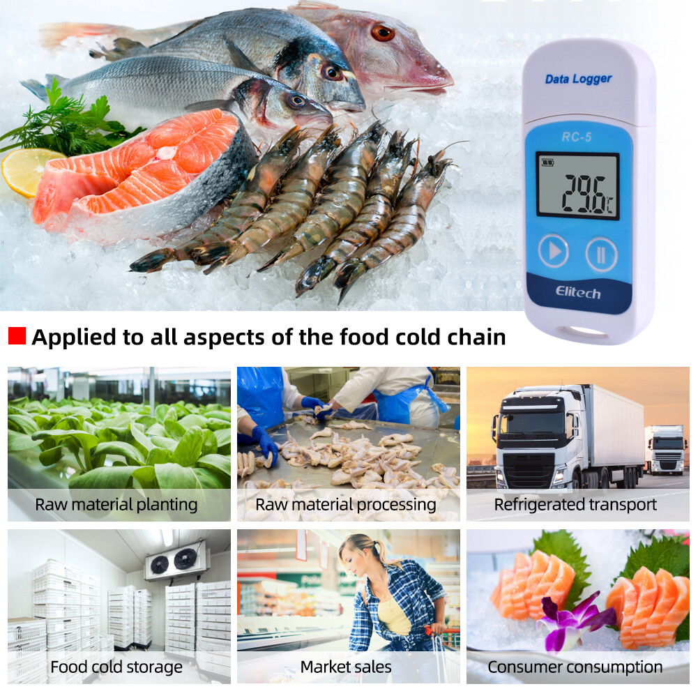 Elitech USB Mini Máy ghi dữ liệu RC-5 Temp ghi nhiệt độ Bộ cảm biến bên trong