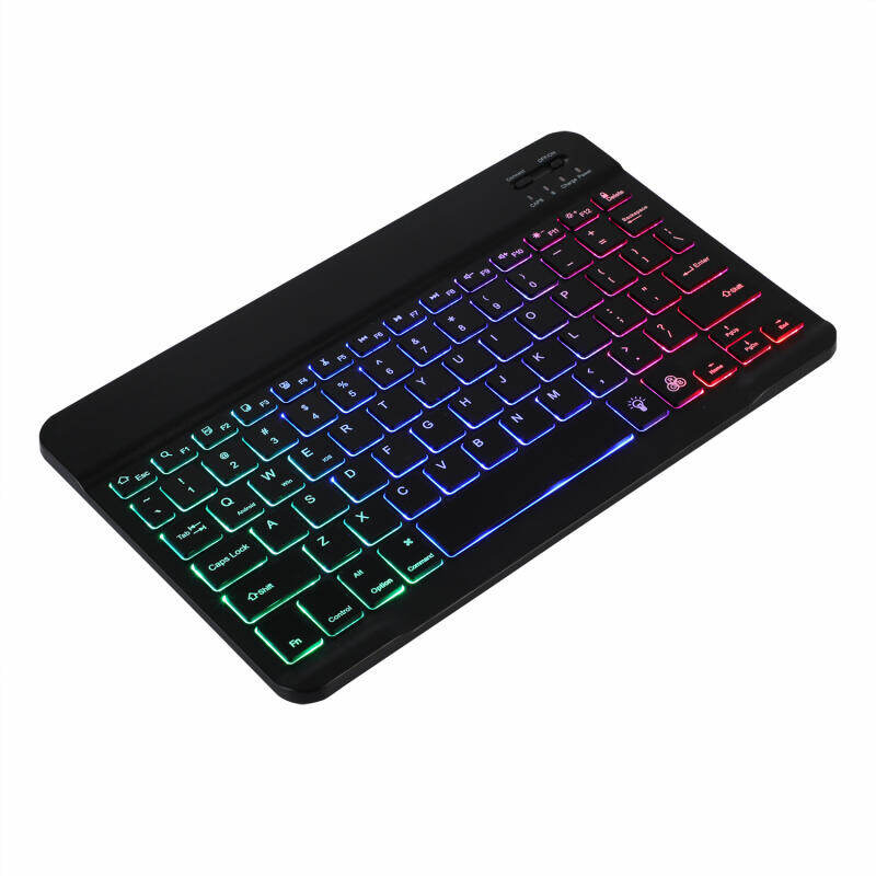 Wireless Bluetooth Keyboard Backlit Colorful Keyboard 10 inch Tri-Colour Backlit Keyboard Tri-System Bluetooth Wireless Keyboard