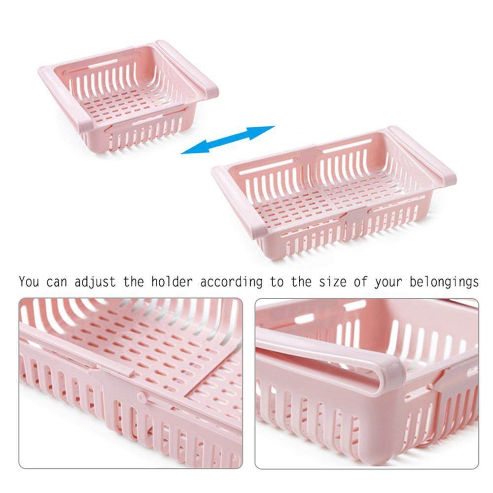 BuyBowie Retractable Fridge Drawer Organizer,Pullout Refrigerator