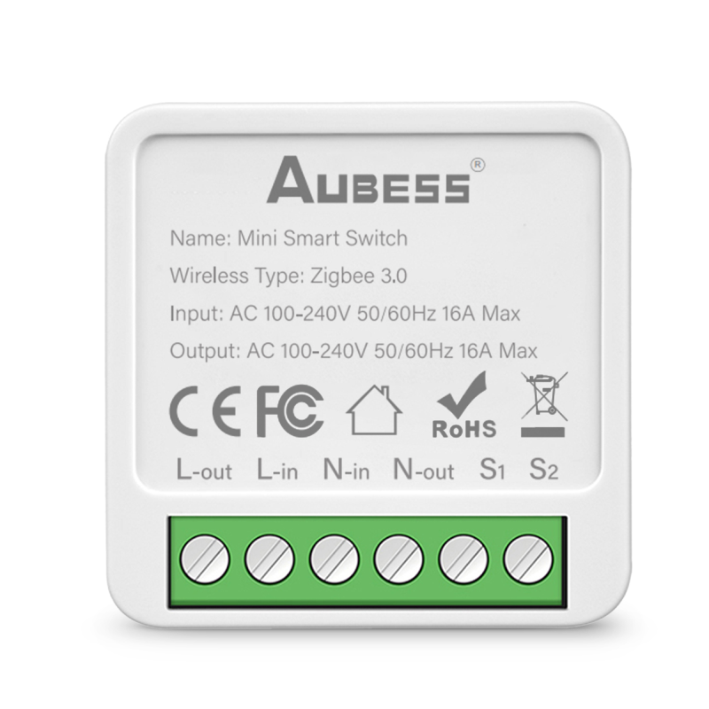 E Life Smart Store Tuya ZigBee WiFi Smart Switch Module Breaker 16A 2-way Control Mini Smart Breaker Smart Life Control DIY Smart Switch Breaker APP Remote Timing Wireless Control Relay Automation Modules Works For Alexa Google Home