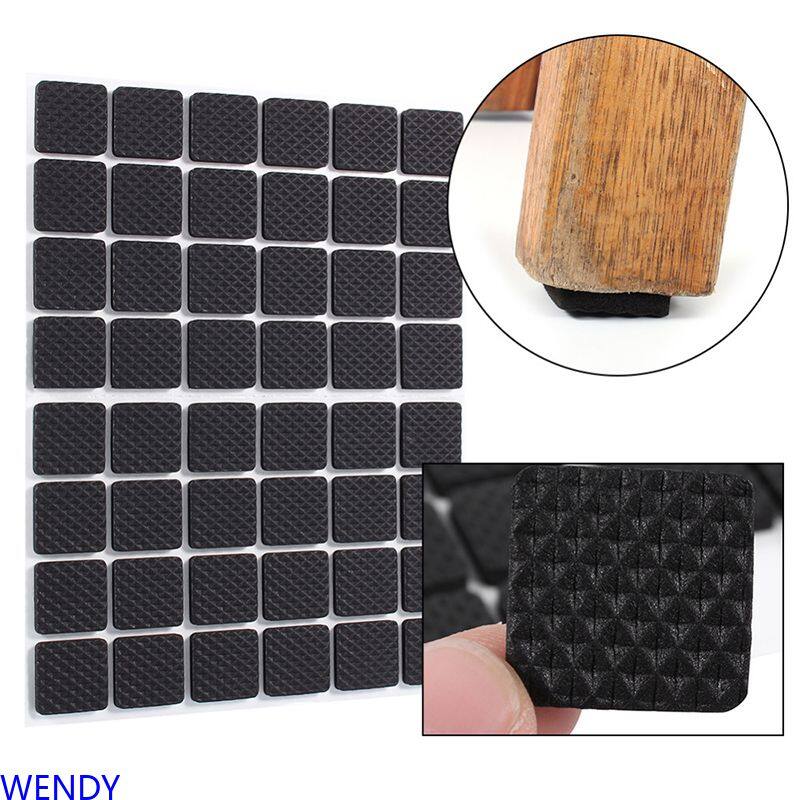 48PCS Self Adhesive Rubber Pad Protector Furniture Chair Feet Leg