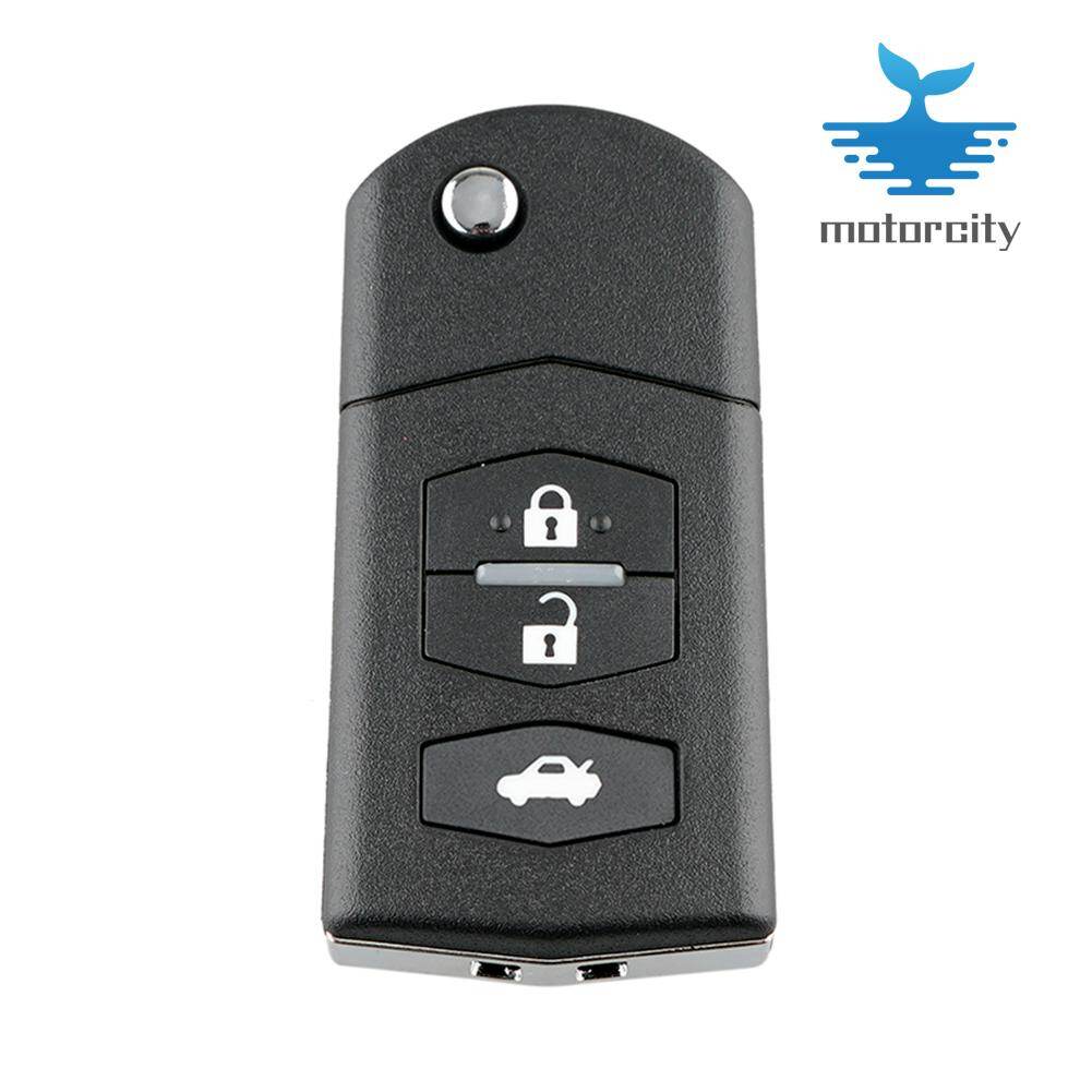 Car remote key shell 3 button flip folding key case blank for mazda 2 3 5 6