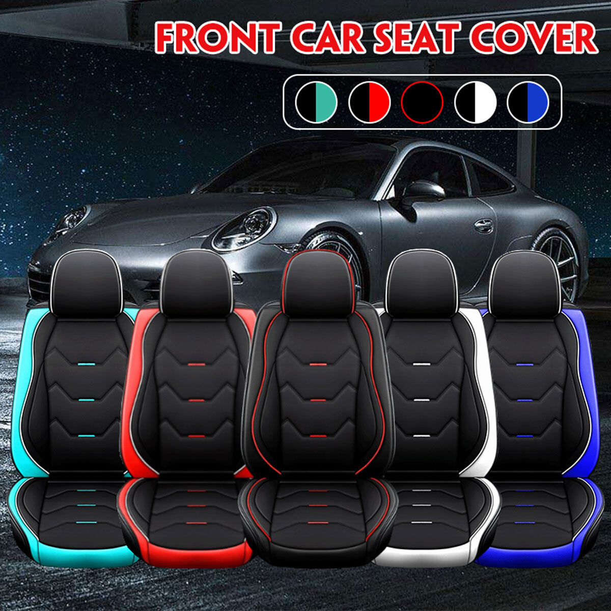 1pcs Universal Pu Leather Car Van Front Seat Cushion Pad Cover Protector Mat Lazada Singapore