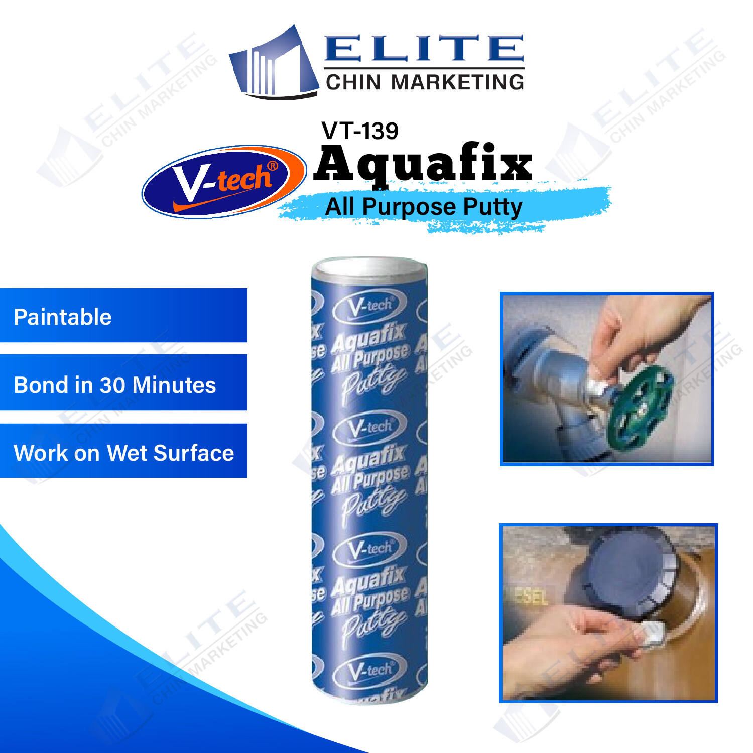 Vtech VT139 Aquafix All Purpose Putty /VT139 Epoxy Putty Lazada