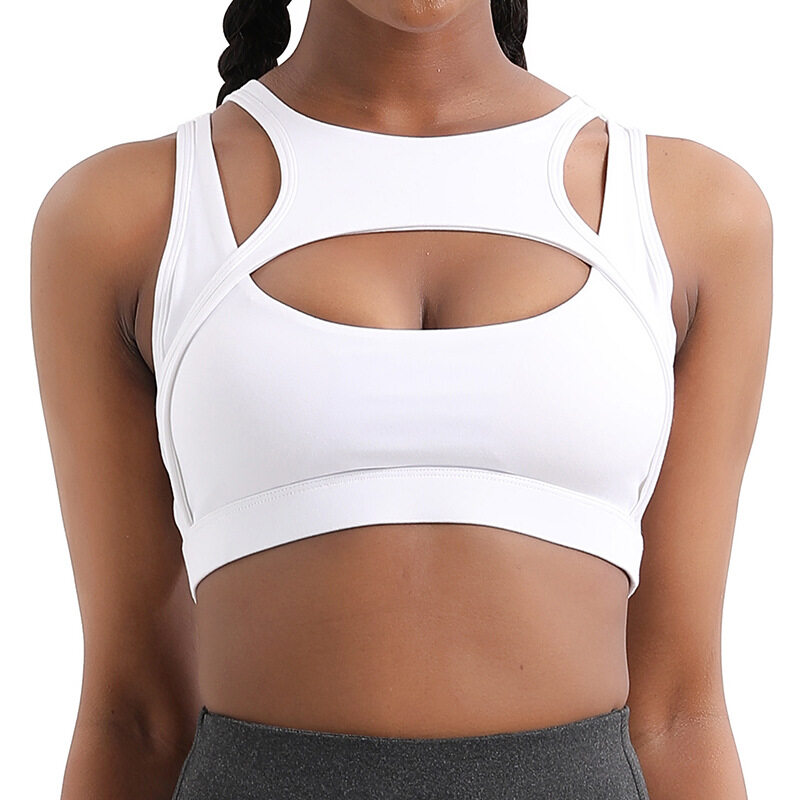SUPERFLOWER Padded Sexy Crisscross Back Strappy Sports Bra Workout Tops Yoga Bra Fiess Breathable Activewear_voghion.com