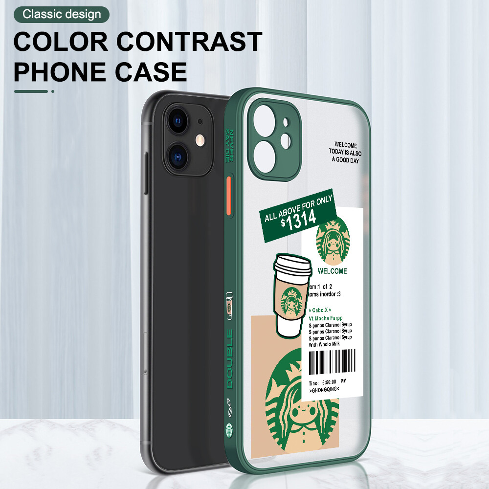 Ốp Honinga Mới, Ốp Cho Samsung Galaxy Note 10 Note10 Plus Starbucks Ốp Lưng Điện Thoại Trong Suốt Thiết Kế Họa Tiết Cạnh Bên Ống Kính Máy Ảnh Protector Vỏ Bọc Ốp Cứng Cho Bé Trai Bé Gái