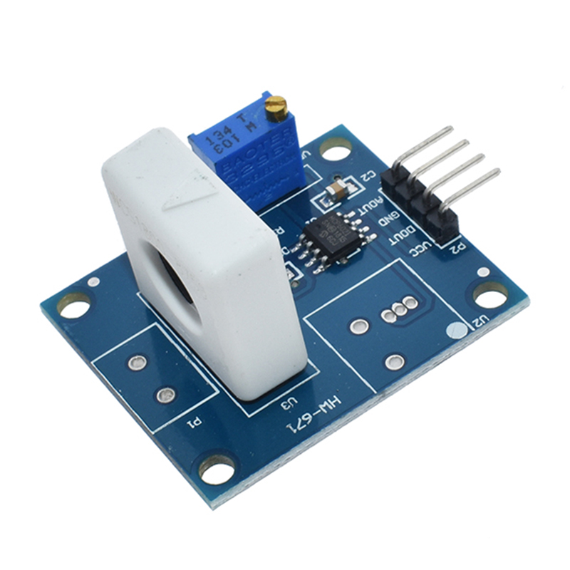 Mô-đun Cảm Biến Phát Hiện Dòng Điện Hall DC 5V WCS1800 Chính Xác 35A Với Đèn Tín Hiệu Quá Dòng