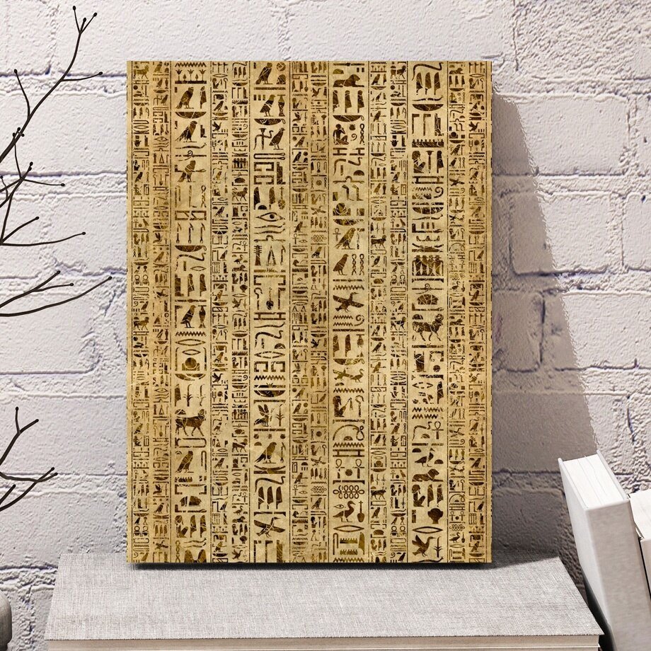 Abstract Ancient Egyptian Hieroglyphics Writing Culture Egypt Culture Nordic Art Canvas Poster Home Wall 0214 Nordic