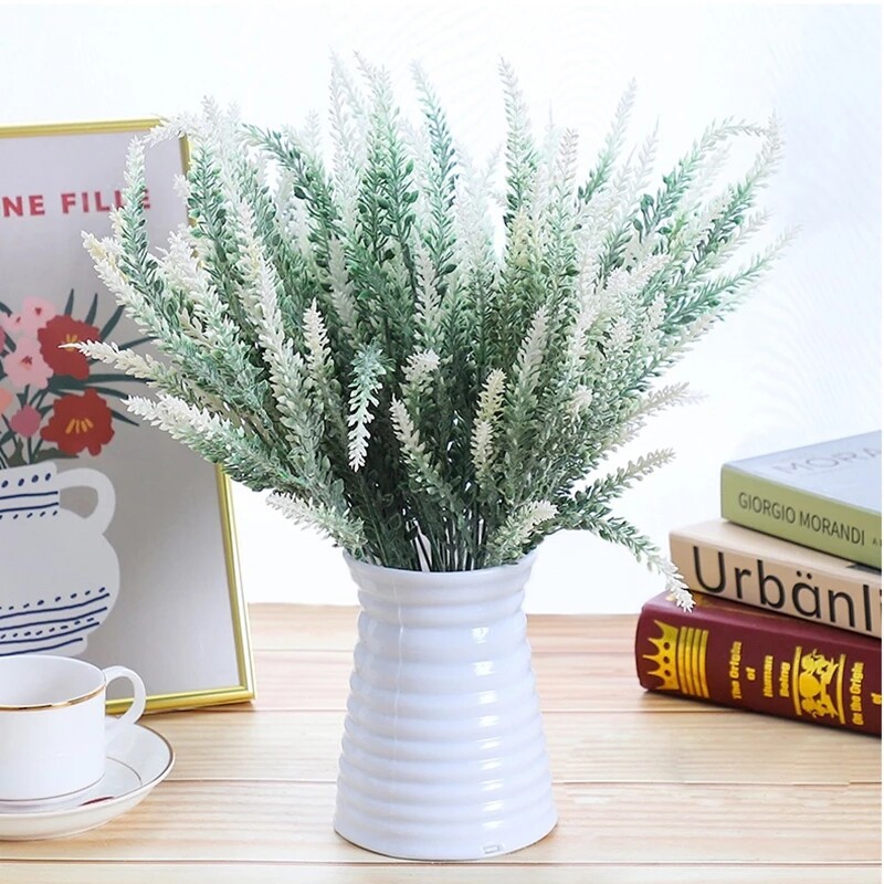 【88HomeStore】 Romantic Provence decorative lavender Artificial silk flower flowers decorative grain simulation of aquatic plants