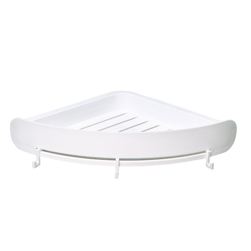 HKStorage Bathroom Shelves Wall-mounted No Punching Triangle Corner Storage Rack Wall Mount Rack