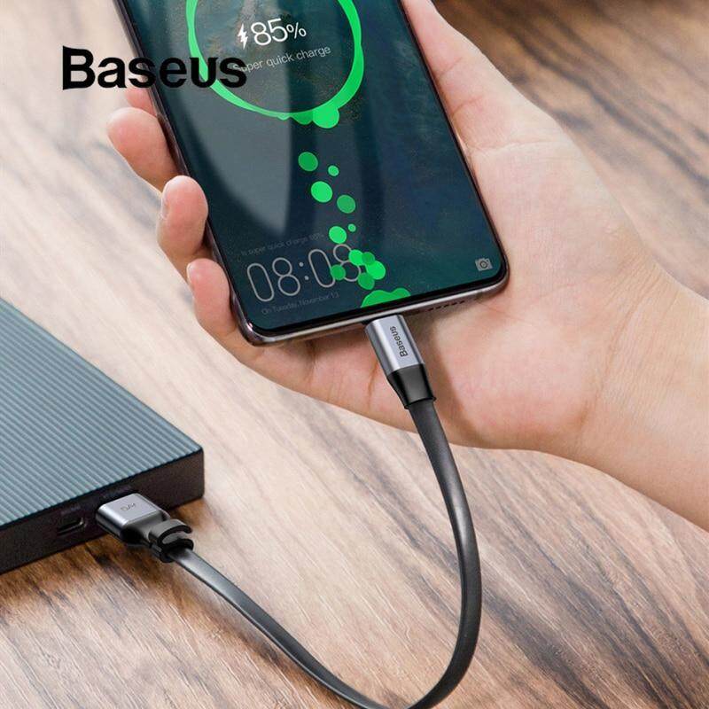 Baseus Di Động 0.23 M 40W Đèn Led Sạc USB Loại C 5A Sạc Nhanh Cho Samsung Note10 + Plus /A50/A70/S10 Xiaomi Mi9 Redmi Note7 Huawei P30/P20/Mate30 Oppo Vivo HTC Tương Thích 2A sạc Nhanh Cho USB-C Điện Thoại