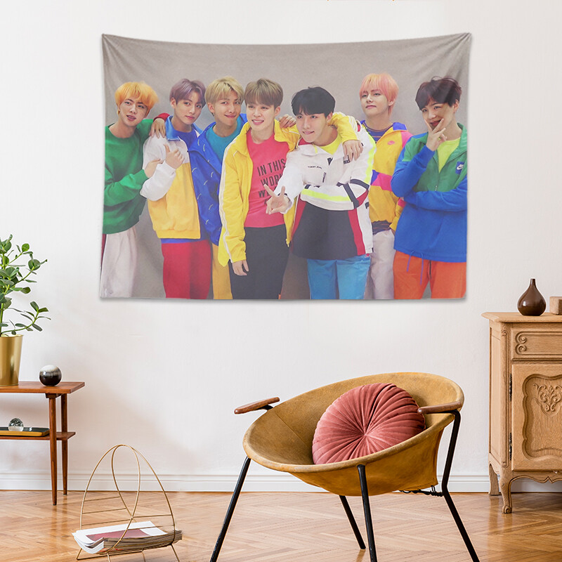 WEHOME BTS Composite Background Wall Hanging Tapestry Digital Printing (100X70)
