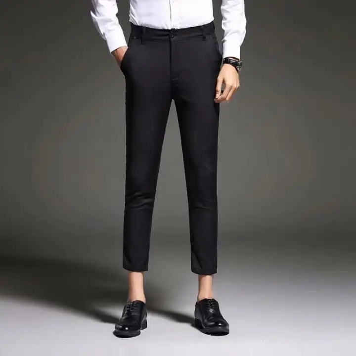 mens slim fit ankle dress pants