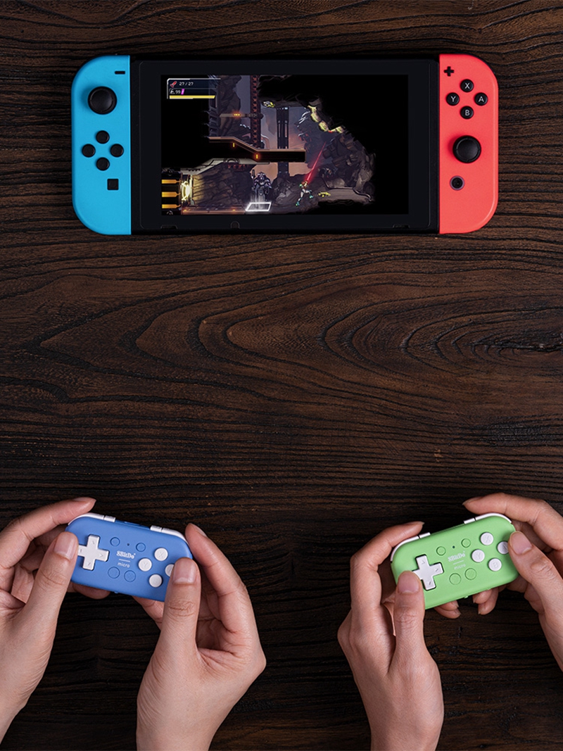 Ban đầu 8bitdo Micro Gamepad Bluetooth tương thích với chuyển đổi Android Raspberry Pi Bộ điều khiển không dây cho Bộ chuyển đổi Nintendo/chuyển đổi OLED/chuyển đổi Lite có dây USB Tay cầm chơi game