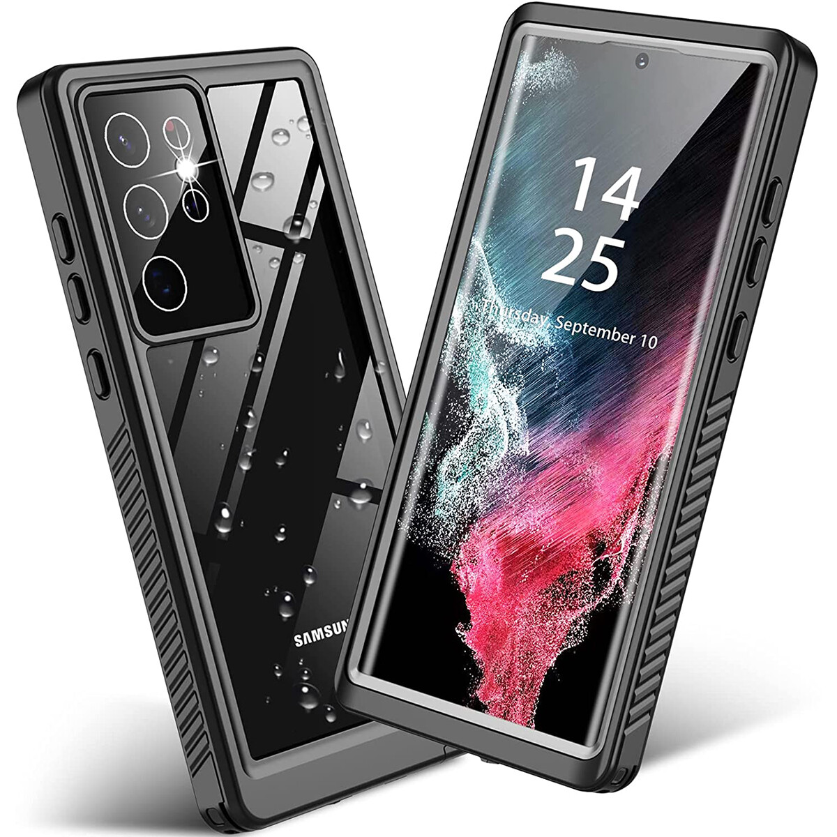 for Samsung S23 Ultra Waterproof Case with Built-in Screen Protector Dustproof Shockproof 360 Degree Full Body Underwater Case for Galaxy S24 Ultra/S24 Plus/S22 Ultra/S23 Plus/S23 FE/S22 Plus/S22/S21 FE/S21 Ultra/S20 FE/S20 Ultra/S20 Plus/Note 20 Ultra